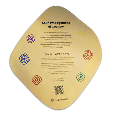 Acknowledgement of Country Custom Brass