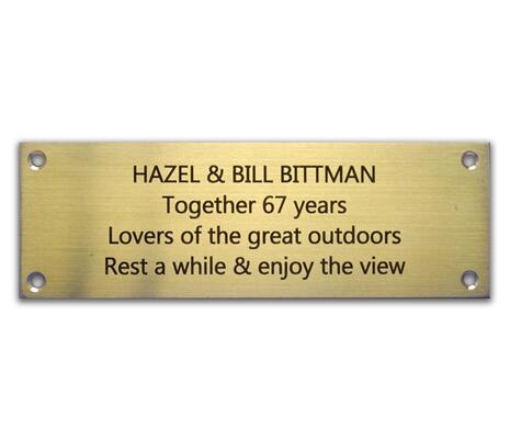 Park Bench Plaque BR-AE