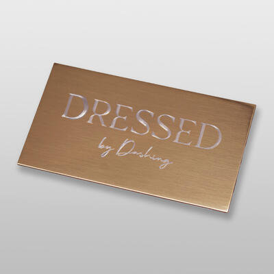 Title Plate Diamond Brass