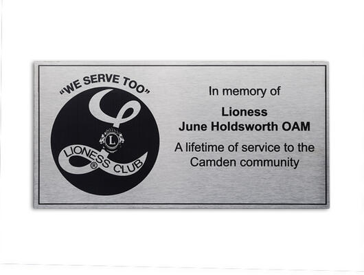 Park Bench Plaque SS-AE