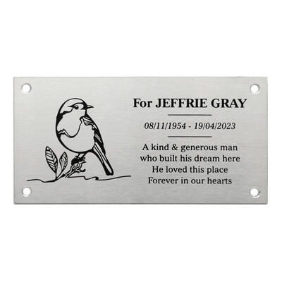 Park Bench Plaques SS-SB